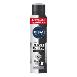 Desodorante Antitranspirante Aerosol Nivea Men Black & White Invisible 48h 200ml