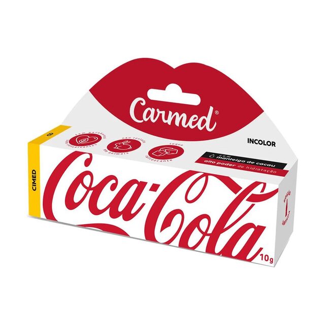 Hidratante Labial Carmed Coca-Cola Incolor, 10g
