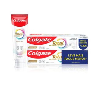Kit Creme Dental Colgate Total Prevenção Ativa Original Mint, 2 unidades de 140g