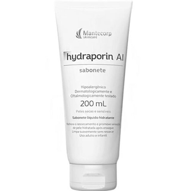 Sabonete Corporal e Facial Mantecorp Skincare Hydraporin AI líquido com 200mL