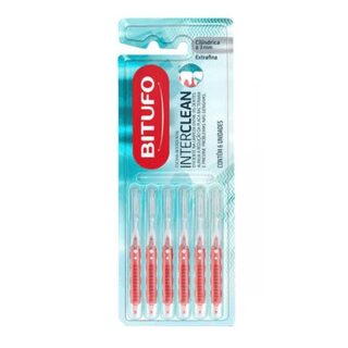 Escova Interdental Bitufo Intertufo cilíndrica extrafina, 6 unidades com 3mm cada