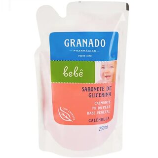 Sabonete Líquido de Glicerina Granado Bebê Calêndula, refil com 250mL