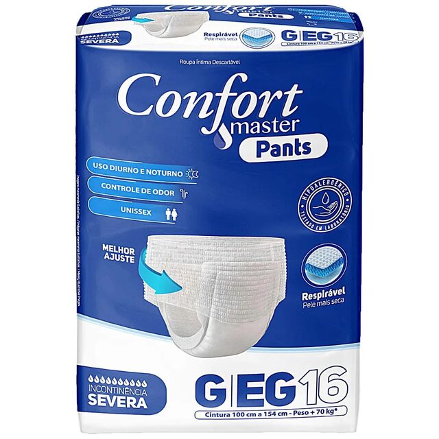 Fralda Geriátrica Confort Master G/eg 16 unidades