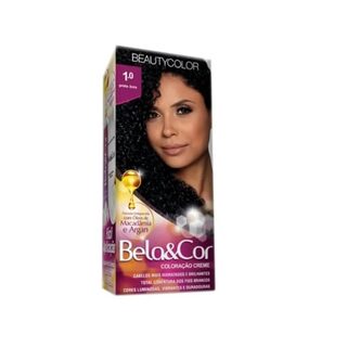 Kit Tintura Beautycolor Bela&Cor nº 1.0 preto ônix