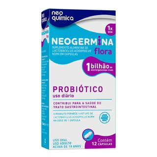 Probiótico Neogermina Flora 1 Bilhão, 12 cápsulas
