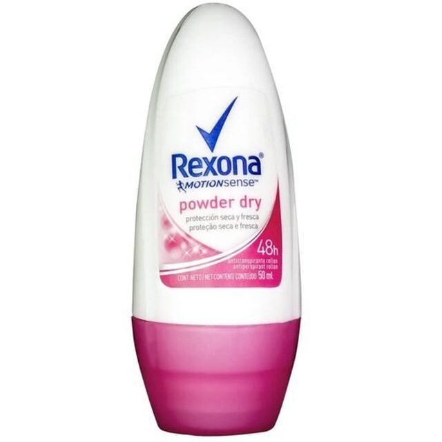 Desodorante Antitranspirante Feminino Rexona Powder Dry roll-on, 1 unidade com 50mL