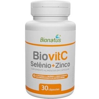 Biovit C Selênio + Zinco Bionatus, frasco com 30 cápsulas