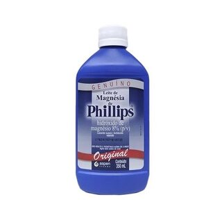 Leite de Magnésia de Phillips 1282,50mg/15mL, frasco com 350mL de suspensão de uso oral (sabor tradicional)
