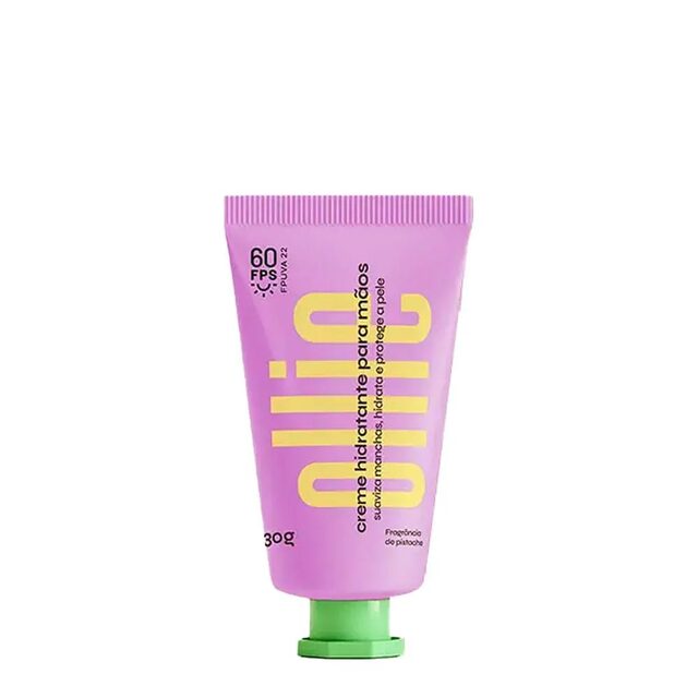 Creme hidratante para as mãos Ollie FPS 60 Pistache caixa 30g
