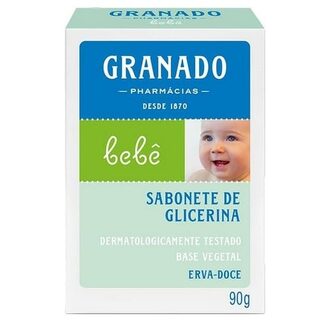 Sabonete de Glicerina Granado Bebê erva-doce, barra, 1 unidade com 90g