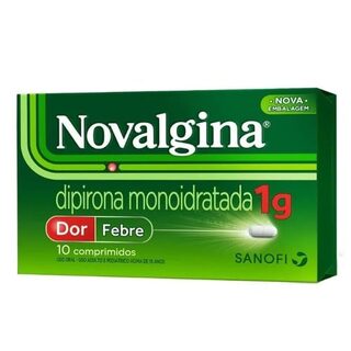 Novalgina Comprimido 1g, caixa com 10 comprimidos