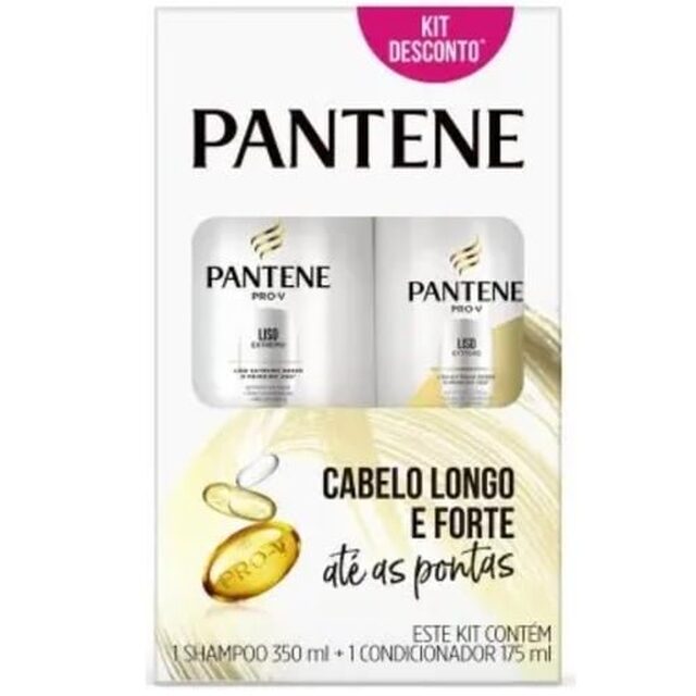 Kit Pantene Pro-V Liso Extremo shampoo, 1 unidade com 350mL + condicionador, 1 unidade com 175mL