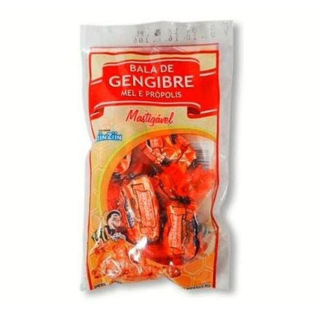 Bala de Gengibre com Mel e Própolis ZiinZiin, 30g