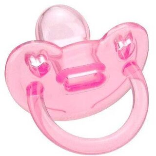 Chupeta de Silicone Kuka Soft 0 a 6 meses, bico ortodôntico, rosa com 1 unidade