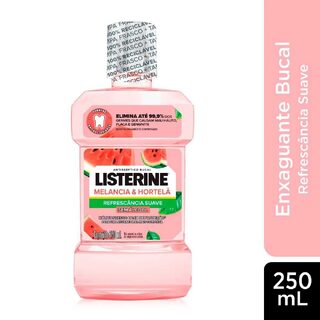 Antisséptico Bucal Listerine Refrescância Suave Zero Álcool Melancia e Hortelã, 250mL
