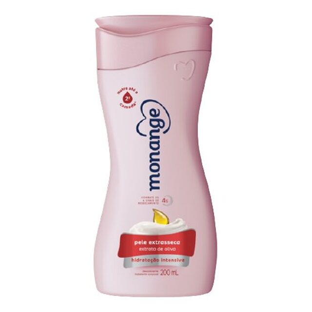 Hidratante Corporal Monange Hidratação Intensiva Extrato de Oliva 200mL