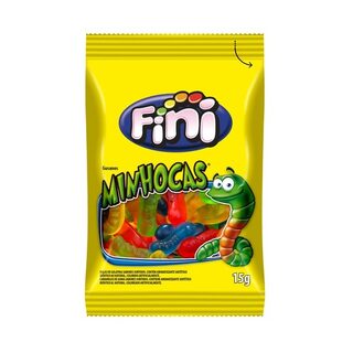 Bala de Gelatina Fini Minhocas, 1 unidade com 15g
