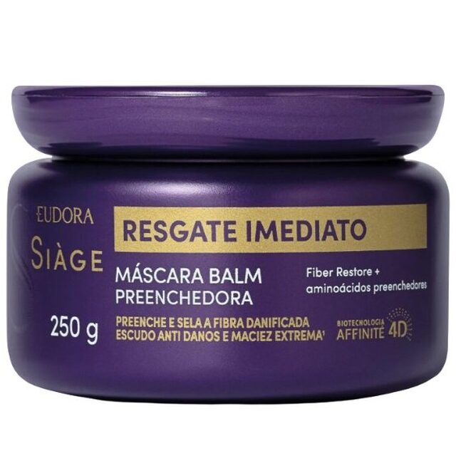 Máscara Balm Preenchedora Eudora Siàge Resgate Imediato, 250g
