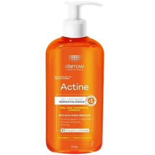 Gel para Limpeza Facial Darrow Actine Pele Oleosa e Acneica frasco, 1 unidade 240g