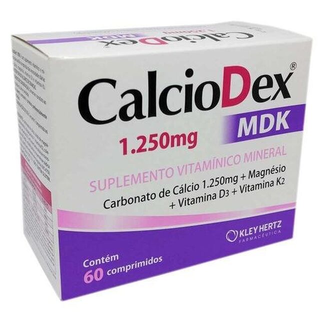 CalcioDex MDK 1.250mg, caixa com 60 comprimidos