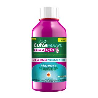 LuftaGastro Dupla Ação Framboesa, frasco com 150mL de suspensão oral