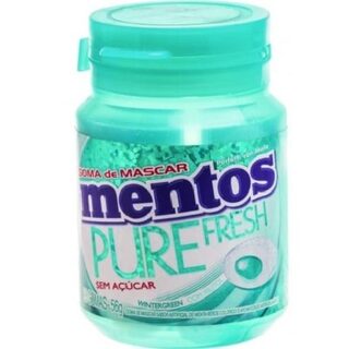 Goma de Mascar Mentos Pure Fresh Mint, garrafa com 28 unidades