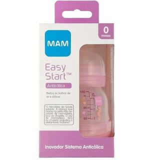 Mamadeira MAM Easy Start 0+ meses, rosa, 1 unidade com capacidade de 130mL