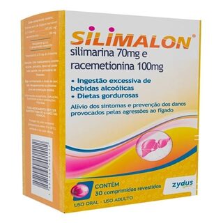Silimalon 100mg + 70mg, caixa com 30 comprimidos revestidos