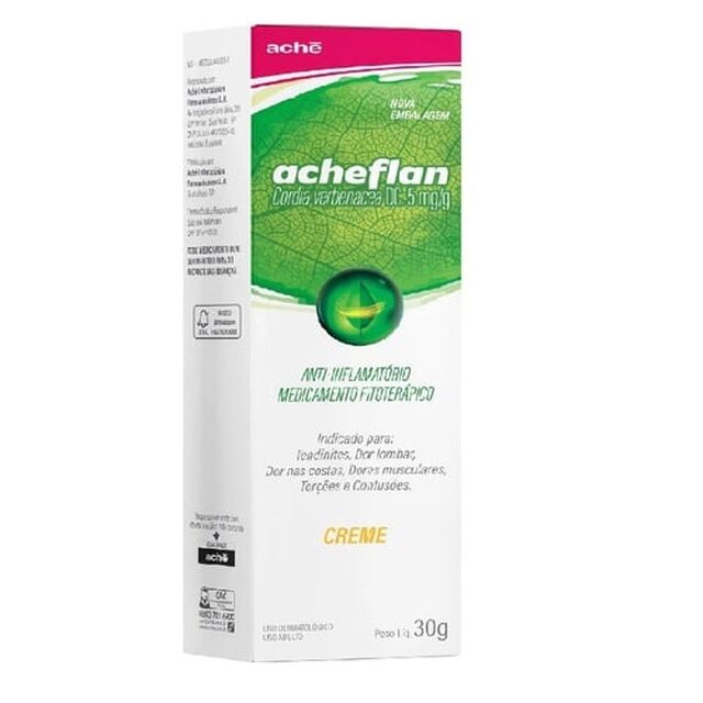 Acheflan 5mg/g, caixa contendo 1 bisnaga com 30g de creme de uso dermatológico