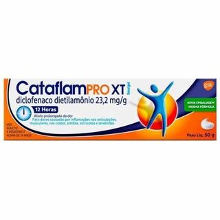 Cataflampro XT Emulgel 23,2mg/g, caixa com 1 tubo com 50g de gel de uso dermatológico