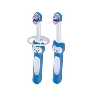 Massageador de Gengiva MAM Massaging Brush 6+ meses, azul com 2 unidades