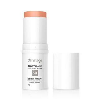 Protetor Solar Facial em Bastão Dermage Photoage Color Mineral FPS 60 Nude 16g