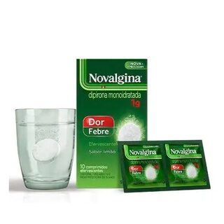 Novalgina Comprimido 1g, caixa com 10 comprimidos efervescentes