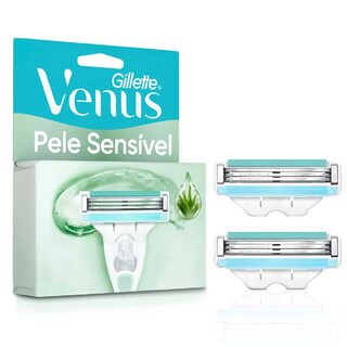 Carga para Aparelho de Depilar Gillette Venus Pele Sensível, 2 unidades