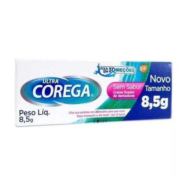 Creme Fixador de Dentadura Corega Ultra sem sabor, 1 unidade com 8,5g