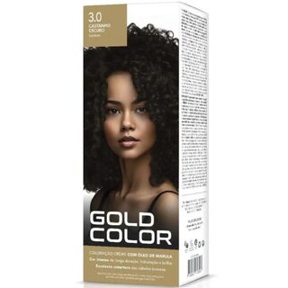 Coloração Creme Gold Color  Cor 3.0 Castanho Escuro