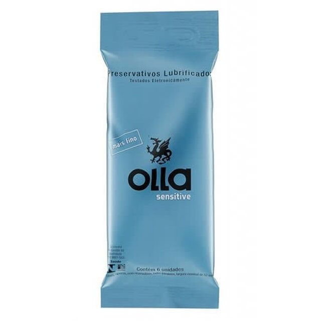 Preservativo Olla bolso, sensitive, pacote com 6 unidades