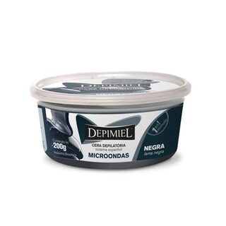 Cera Depilatória Corporal de Micro-ondas Depimiel negra com 200g