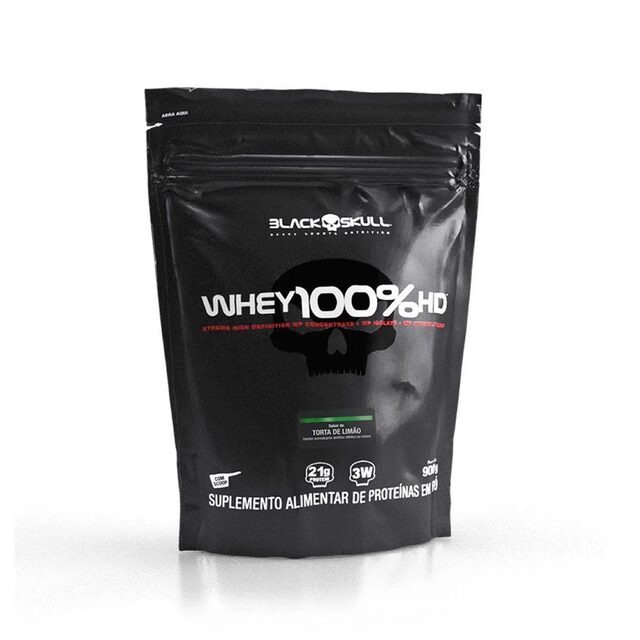 Whey 100% HD Black Skull Torta de Limão, refil 900g