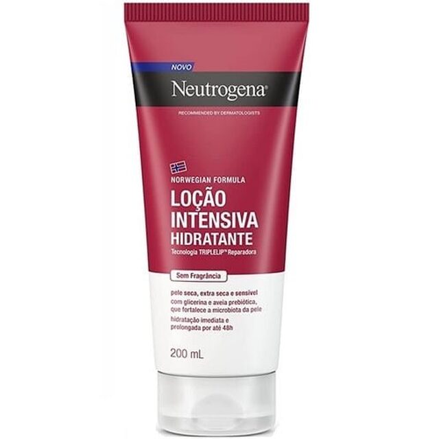 Hidratante Intensivo Neutrogena Norwegian sem fragância, 1 unidade com 200mL