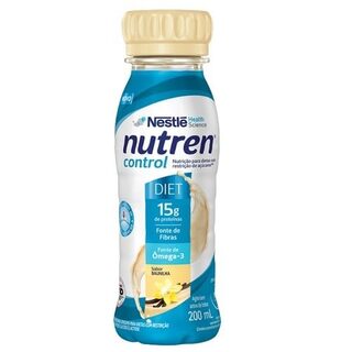 Suplemento para Nutrição Nutren Control Diet baunilha, garrafa com 200mL