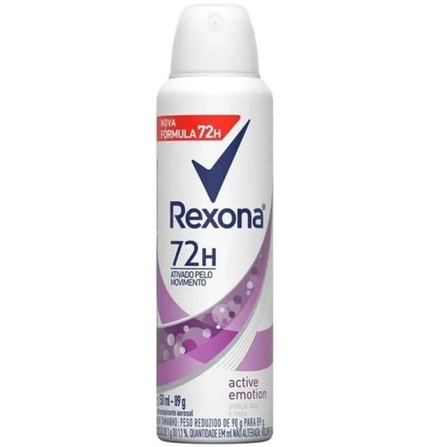 Desodorante Antitranspirante Feminino Rexona Active Emotion aerossol, 1 unidade com 150mL