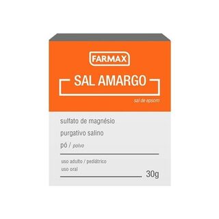 Sal Amargo Farmax caixa com 30g de pó para solução de uso oral