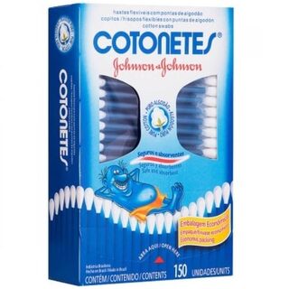Hastes Flexíveis Johnson & Johnson Cotonetes caixa com 150 unidades