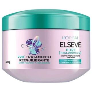 Creme de Tratamento Reequilibrante Elseve Pure Hialurônico, pote com 300g
