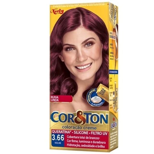 Kit Coloração Niely Cor&Ton nº 3.66 violine