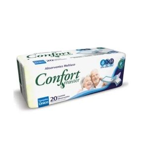 Absorvente Geriátrico Multiuso Confort Master, pacote com 20 unidades