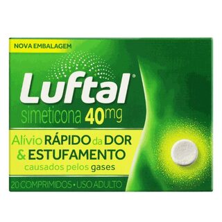 Luftal 40mg, caixa com 20 comprimidos