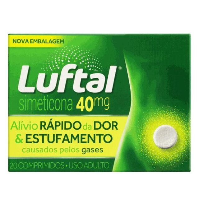 Luftal 40mg, caixa com 20 comprimidos