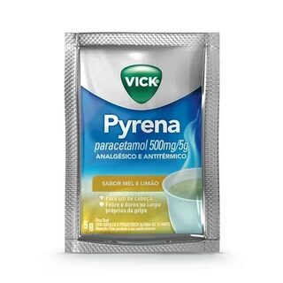 Vick Pyrena 500mg/5g, envelope com 5g de pó para solução oral, sabor mel e limão